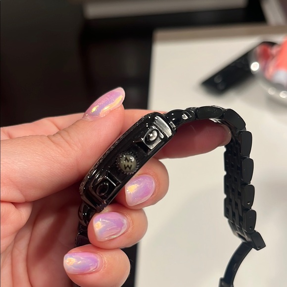 Michele Black noir deco with diamonds watch - Picture 5 of 6